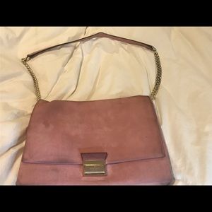 Pink suede Kate Spade Shoulder Bag